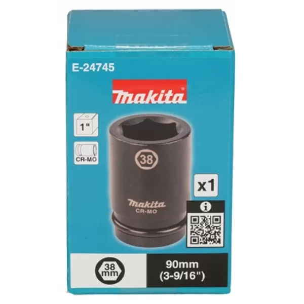 Klíč nástrčný hluboký 1", čtyřhran, 38x90 mm Makita E-24745