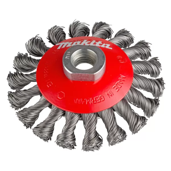 Kuželový kartáč z ocelového drátu-splétaný drát 100mm Makita P-04494