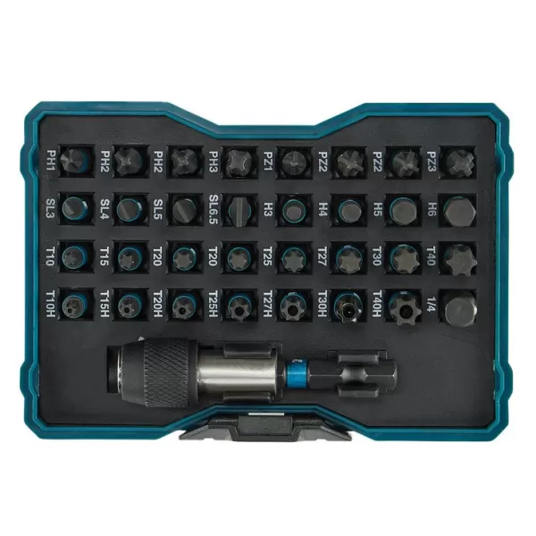 Sada torzních bitů 1/4" IMPACT BLACK 33 ks v plastové krabičce, 10 bal Makita E-12441-10