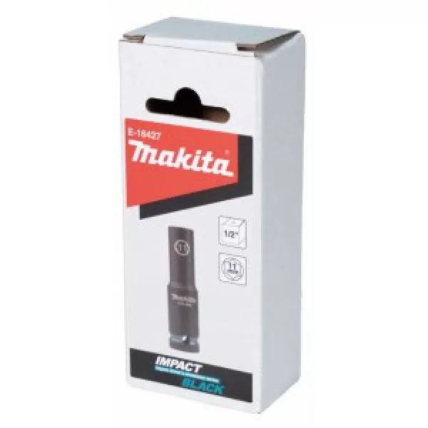 Klíč nástrčný prodloužený 1/2", čtyřhran, IMPACT BLACK, 11mm Makita E-16427