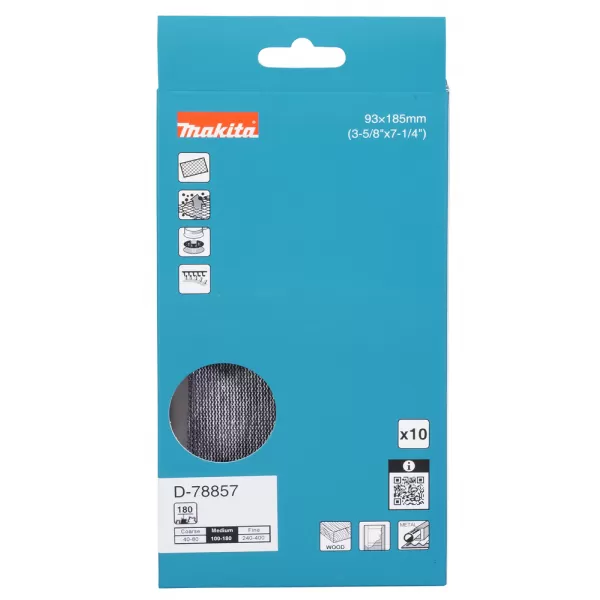 Brusný papír 93x185mm A180 10ks Makita D-78857
