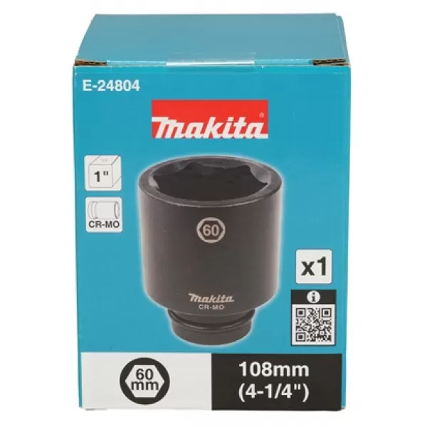 Klíč nástrčný hluboký 1", čtyřhran, 60x108 mm Makita E-24804