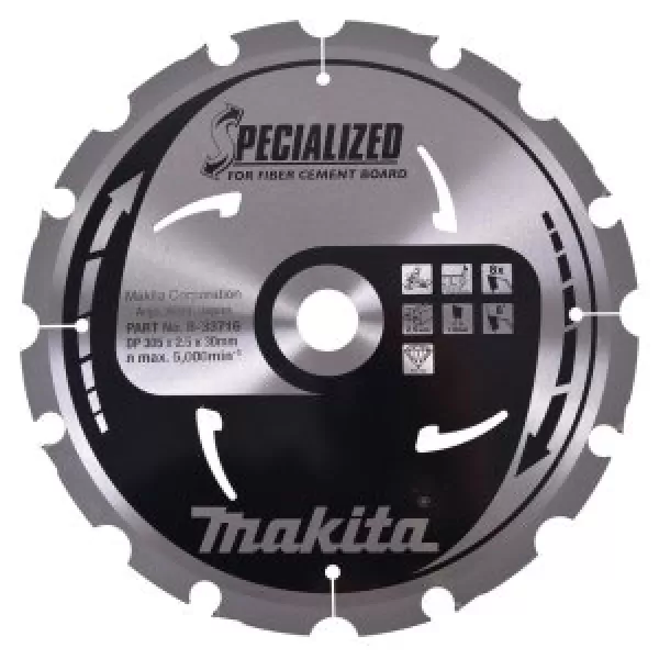 Kotouč pilový PCD na vláknocementové desky 305x30mm 8Z Makita B-33716