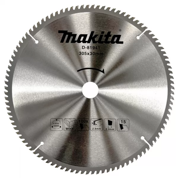 Kotouč pilový dřevo 305x2.8x30mm 100Z Makita D-81941