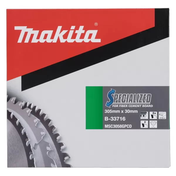 Kotouč pilový PCD na vláknocementové desky 305x30mm 8Z Makita B-33716