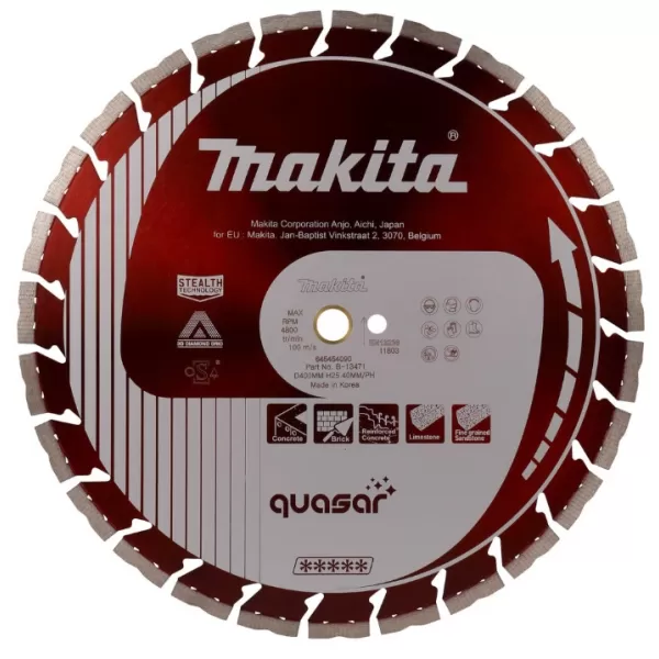 Kotouč řezný diamantový Quasar 400x20/25,4mm Makita B-13471