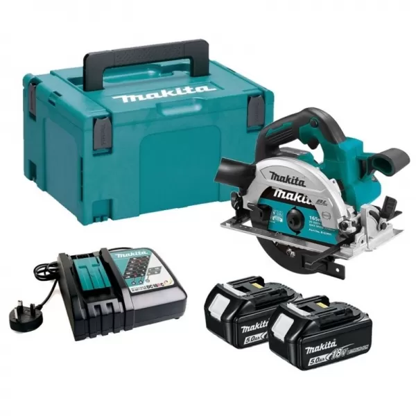 Aku bezuhlíková okružní pila 18V 2x5,0Ah Makita DHS660RTJ