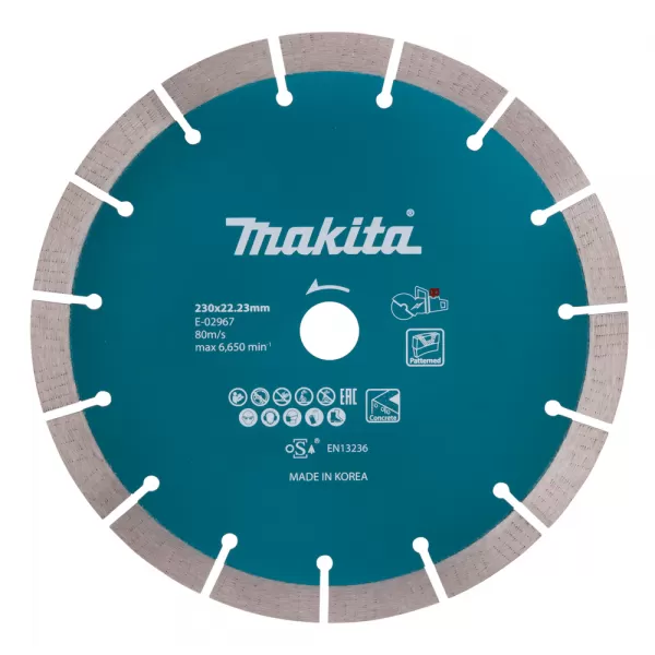 Kotouč řezný diamantový beton 230x2,4x22,23mm pro aku stroje Makita E-02967