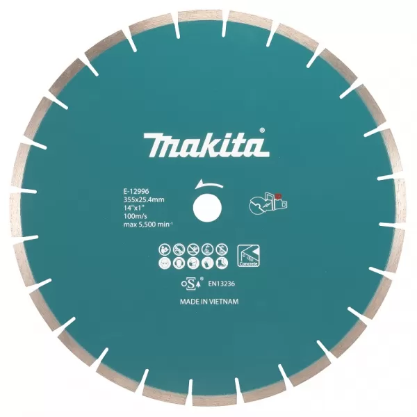 Kotouč řezný diamantový beton 355x2,8x25,4mm pro aku stroje Makita E-12996