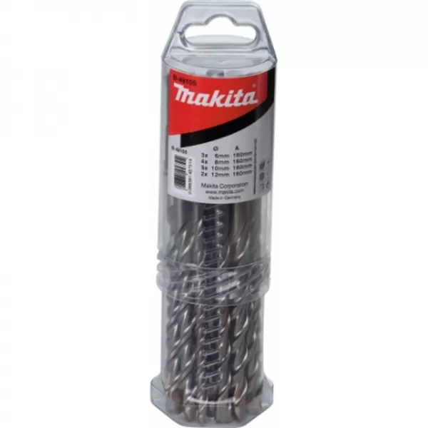 Sada vrtáků SDS-Plus V-Plus 12 ks v plastové krabičce Makita B-49096