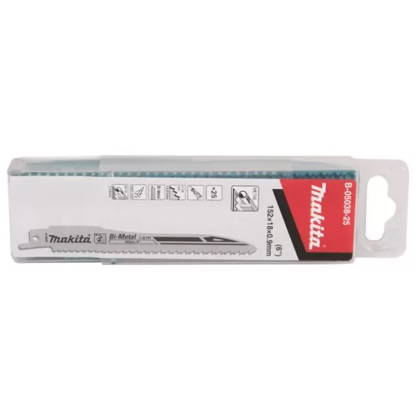 Pilový plátek 25 ks,152mm x 0.9mm x 7-18TPI Makita B-05038-25