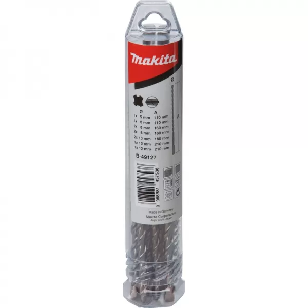 Sada vrtáků SDS-Plus V-Plus 10 ks v plastové krabičce Makita B-49127