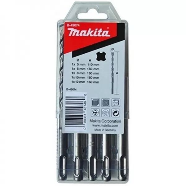 Sada vrtáků SDS-Plus V-Plus 5 ks v plastové krabičce Makita B-49074