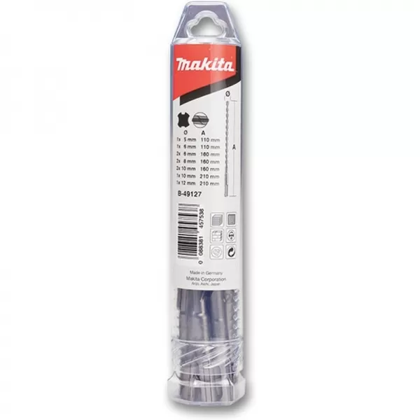 Sada vrtáků SDS-Plus V-Plus 10 ks v plastové krabičce Makita B-49127