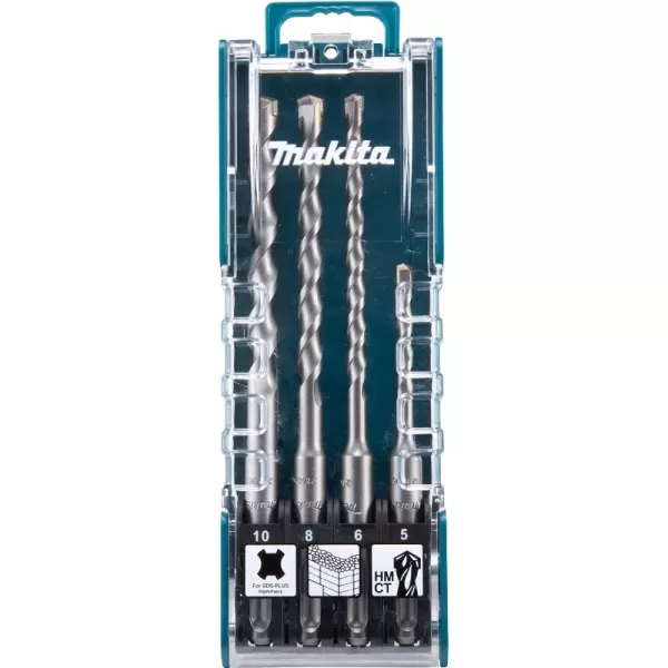 Sada vrtáků SDS-Plus 4 ks v plastové krabičce Makita D-74136
