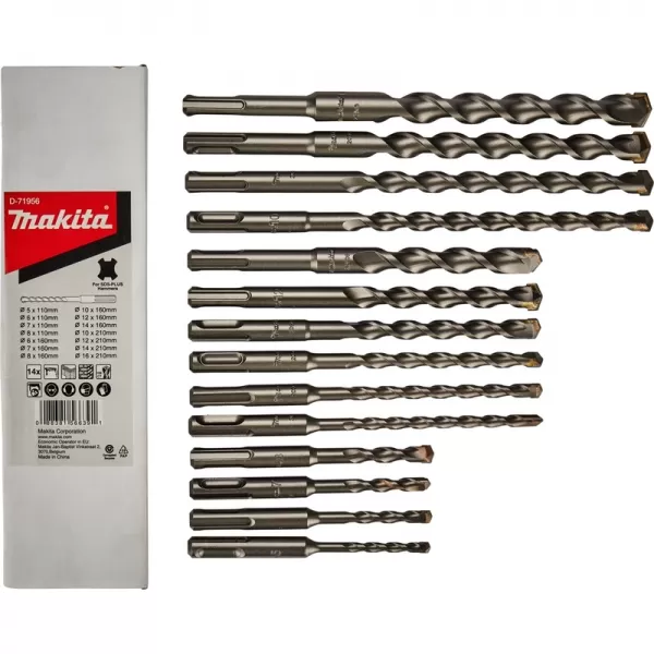 Sada vrtáků SDS-Plus 14 ks v kartonu Makita D-71956