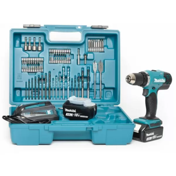 Aku vrtačka 2x18V 3,0Ah s příslušenstvím Makita DDF453SFX1