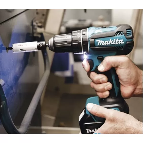 Aku bezuhlíkový příklepový šroubovák 18V Makita DHP485Z - set baterie 5,0Ah + sada bitů E-00022