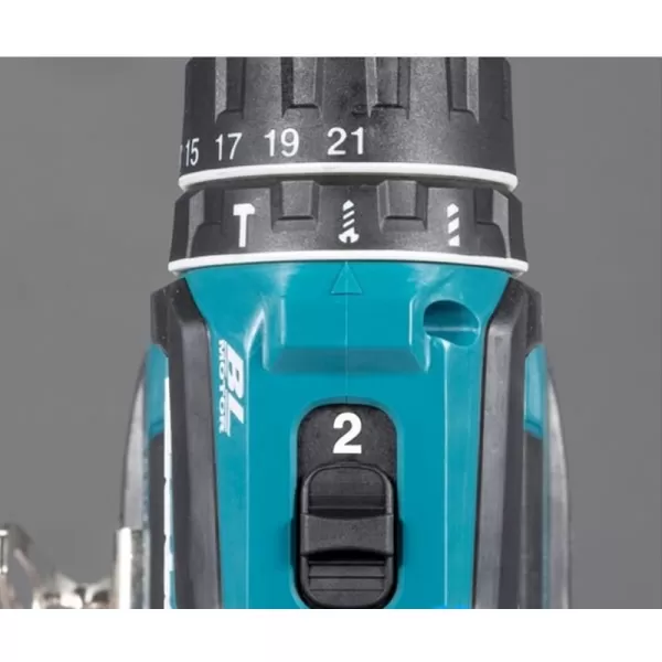 Aku bezuhlíkový příklepový šroubovák 18V Makita DHP485Z - set baterie 5,0Ah + sada bitů E-00022