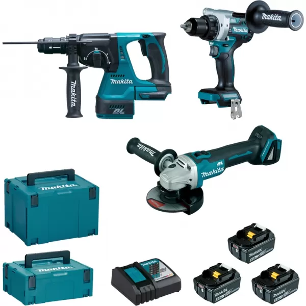 Aku sada DGA506+DHR243+DDF492 Li-ion LXT 18V/3x5,0Ah Makita DLX3202TJ