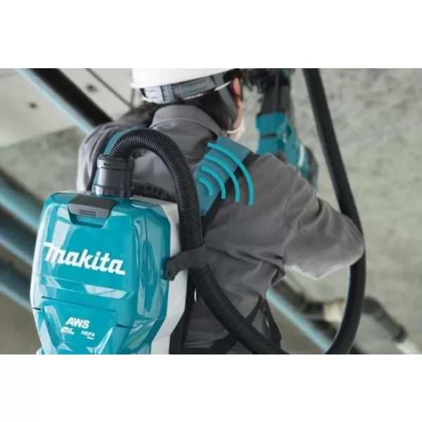 Aku zádový vysavač s AWS Li-Ion 2x18V bez aku Makita DVC265ZXU