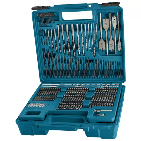 Sada vrtáků a bitů 256 ks v plastovém kufru Makita E-11689