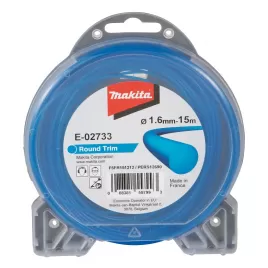 Struna nylonová 1,65mm, 15m, modrá, kulatá Makita E-02733