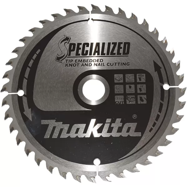 Kotouč pilový dřevo SPECIALIZED se zapuštěnými zuby 165x2x20mm 40Z Makita B-33168