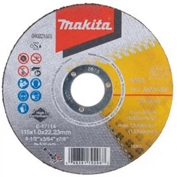 Kotouč řezný nerez 115x1,0x22,23mm A60V, 12ks Makita E-17114-12