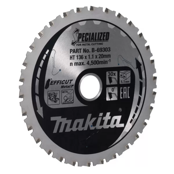 Kotouč pilový ocel Efficut 136x1,1x20mm 30Z Makita B-69303