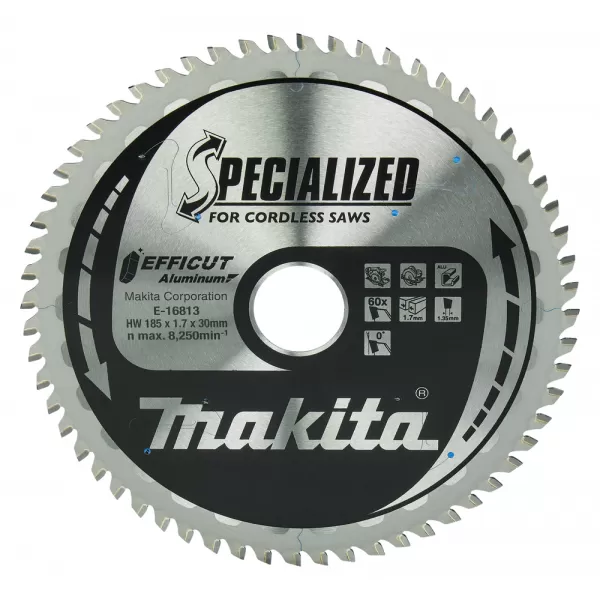 Kotouč pilový hliník Efficut 185x1,7x30mm 60Z Makita E-16813