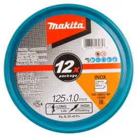 Kotouč řezný nerez 125x1,0x22,23mm A60U, 12ks Makita E-03040-12