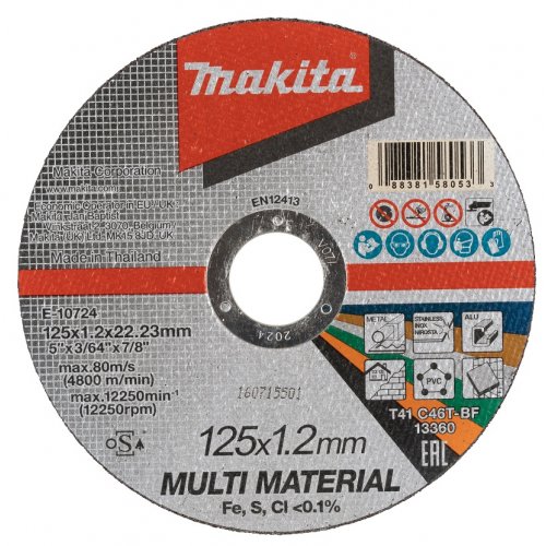 Kotouč řezný multi materiál 125x1,2x22,23mm Makita E-10724
