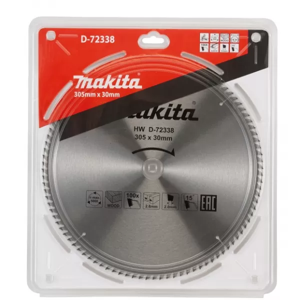 Kotouč pilový dřevo 305x2,8x30mm 100Z Makita D-72338