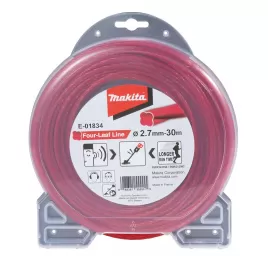 Struna nylonová speciální pro aku stroje 2,7mm, červená, 30m Makita E-01834