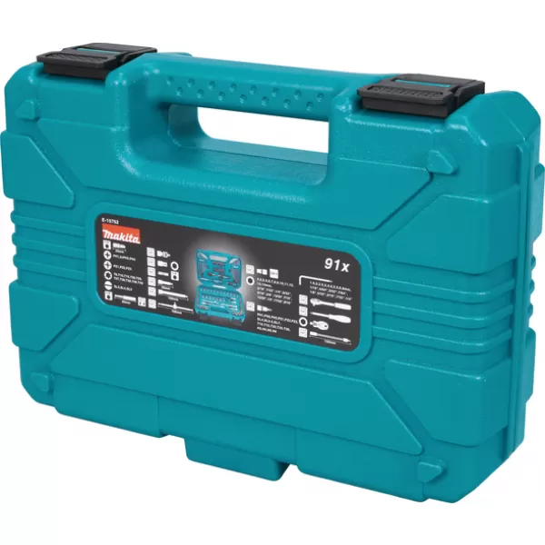 Sada bitů a ořechů 91 ks Makita E-15752