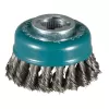 Miskovitý kartáč z ocelového drátu, splétaný drát průměr 0,35mm X‐LOCK Makita D‐73374