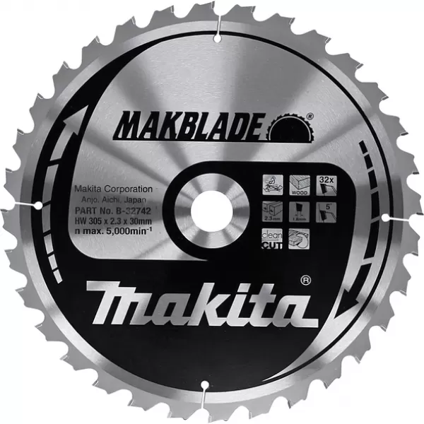 Kotouč pilový dřevo MAKBLADE 305x2,3x30mm 32Z Makita B-32742