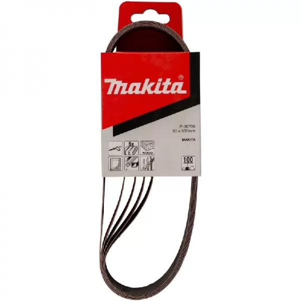 Brusný pás 30x530mm K100 5ks Makita P-36706