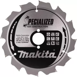 Kotouč pilový dřevo SPECIALIZED konstrukce 190x2,6x30mm 12Z Makita B-33554