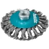 Miskovitý kartáč 115mm drát nerezový splétaný 0,5mm Makita D-77584