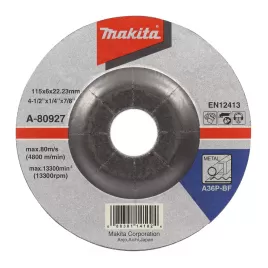 Kotouč brusný ocel 115x6x22,23mm Makita A-80927