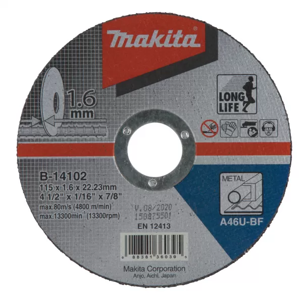 Kotouč řezný ocel 115x1,6x22,23mm Makita B-14102