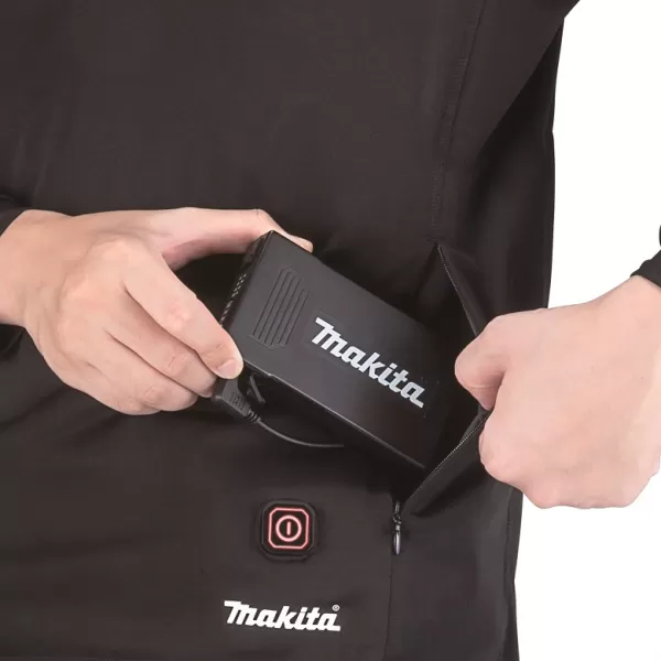 Mikina s vyhříváním na zip L Li-ion LXT 14,4V/18V bez aku Makita DCX201CL