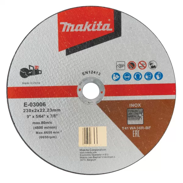 Kotouč řezný nerez 230x2,0x22,23mm Makita E-03006