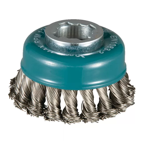 Miskovitý kartáč z nerez ocelového drátu, splétaný drát X‐LOCK 80mm Makita D‐73330