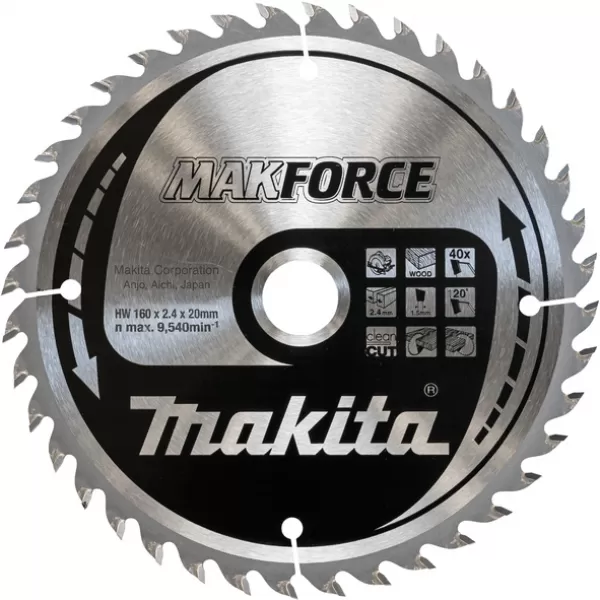 Kotouč pilový dřevo MAKFORCE 165x2,4x30mm 40Z Makita B-32306