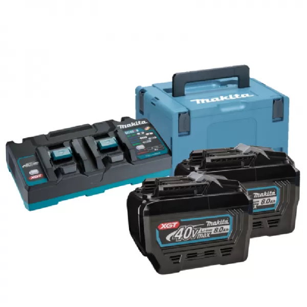 Sada Li-ion XGT 40V 2x8,0Ah + dvojnabíječka DC40RB + Makpac Makita 191Y97-1