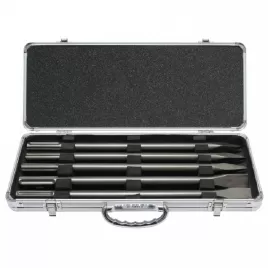 Sada SDS-Max v Al kufru, 3x špičák 400mm, 2x Sekáč plochý 25x400mm Makita D-40618