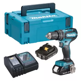 Aku bezuhlíkový příklepový šroubovák Li-ion LXT 2x18V/2,0 Ah Makpac Makita DHP485RAJ